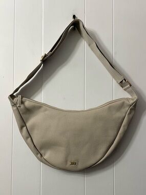 July Everyday Crescent Bag Canvas Tan Shoulder Viral Purse Travel Adjustable